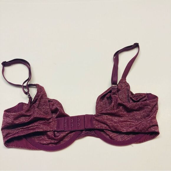 Victoria’s‎ Secret Unlined Semi Demi Underwire Bra Size 32C Burgundy Space Dye - Picture 6 of 9